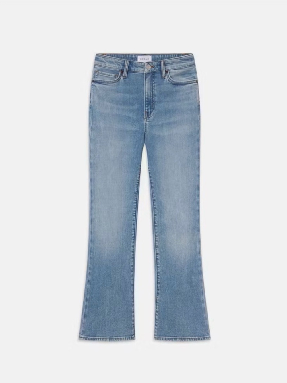Frame Denim Light Wash High-Rise Flare Jeans